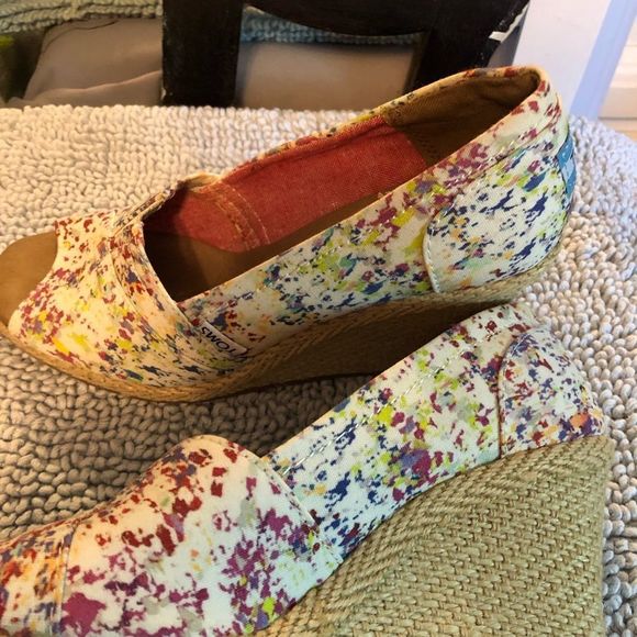 Tom’s Wedge Heel multi colour size 7 - Picture 7 of 7